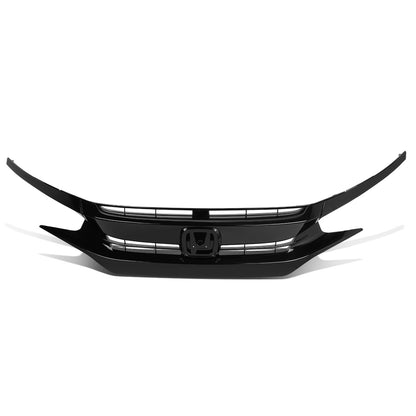nan FRONT BUMPER GRILLE - 16-18 HONDA CIVIC 2/4-DR / 16-21 HONDA CIVIC SI, HATCHBACK, TYPE-R - BLACK