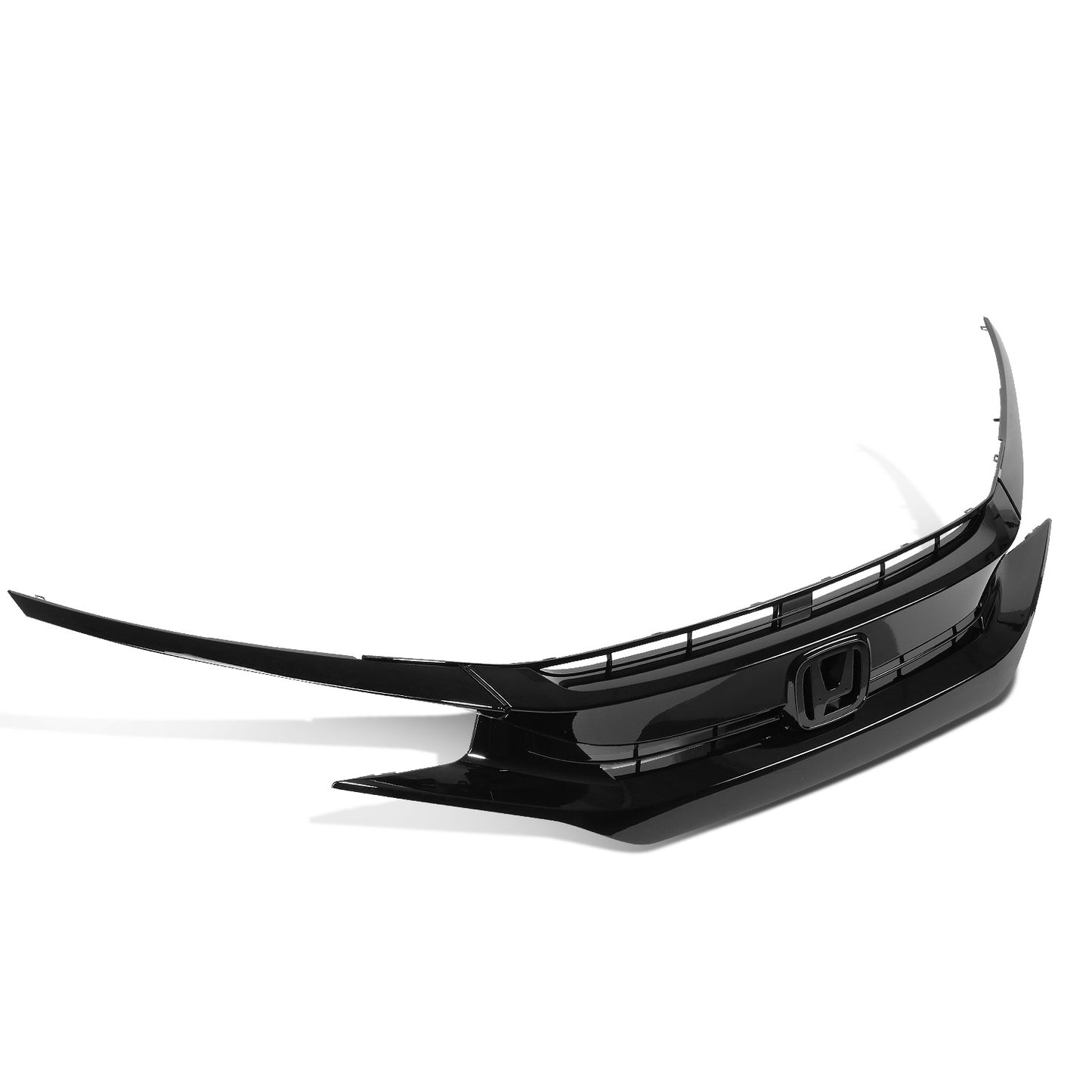 nan FRONT BUMPER GRILLE - 16-18 HONDA CIVIC 2/4-DR / 16-21 HONDA CIVIC SI, HATCHBACK, TYPE-R - HONEYCOMB MESH - BLACK