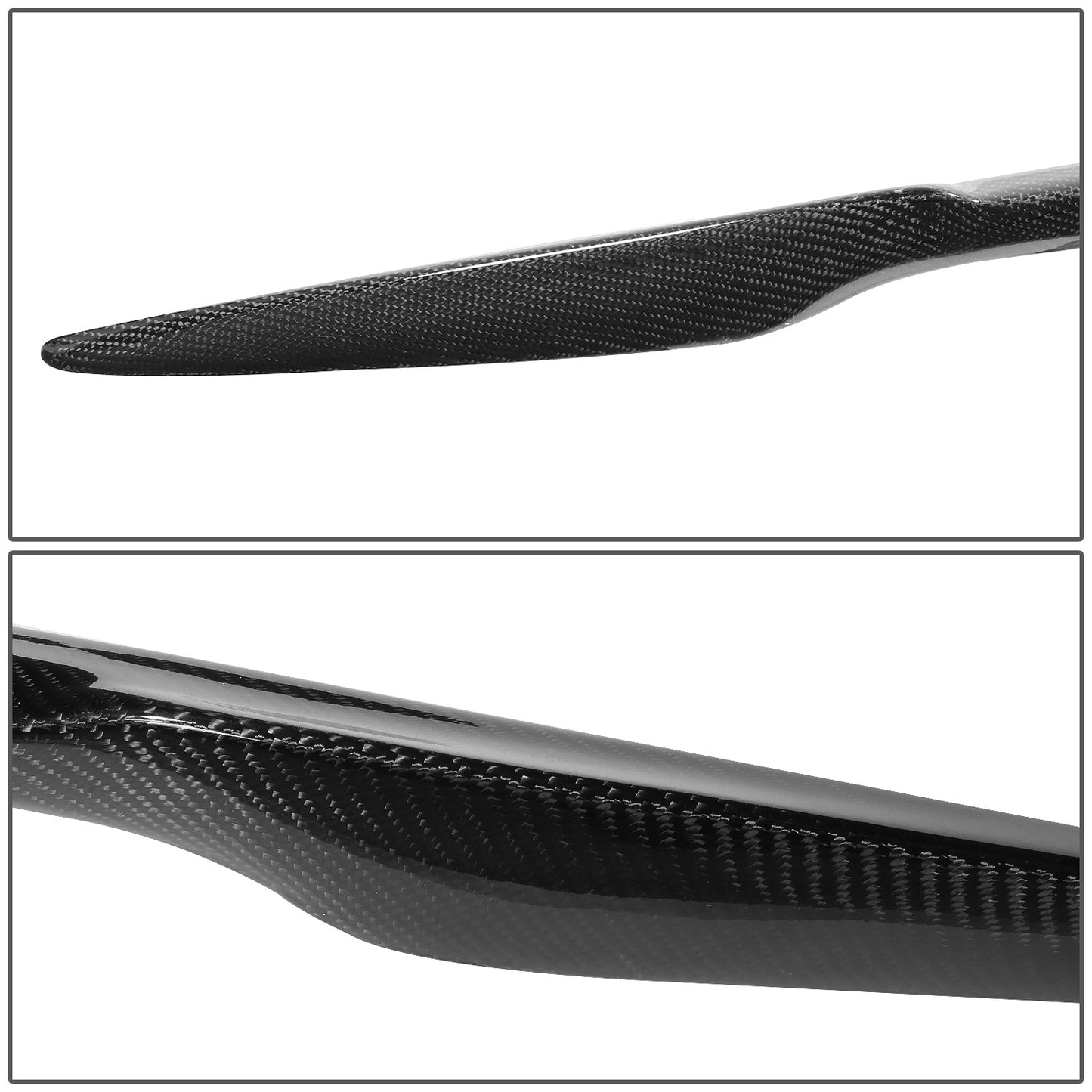 nan TRUNK SPOILER - 12-19 TESLA MODEL S - V-STYLE - CARBON FIBER - BLACK