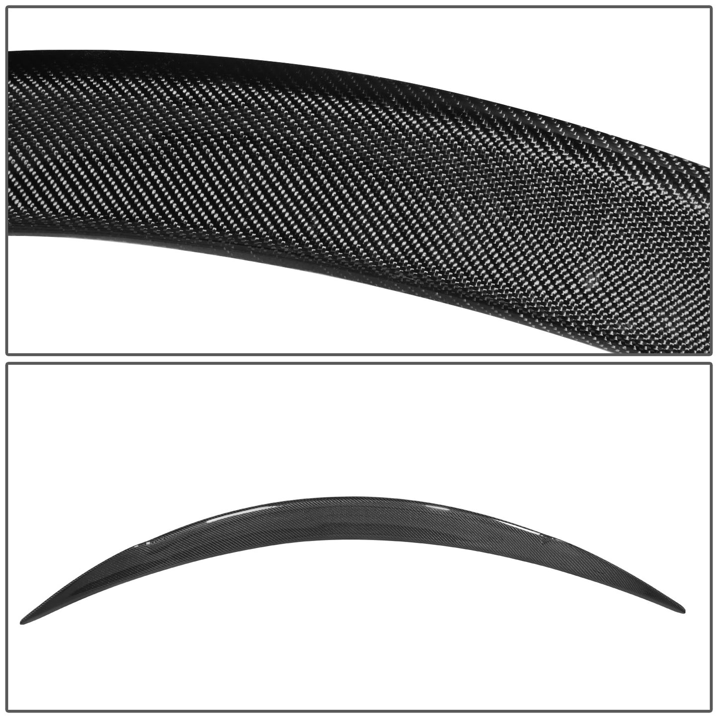 nan TRUNK SPOILER - 12-19 TESLA MODEL S - V-STYLE - CARBON FIBER - BLACK