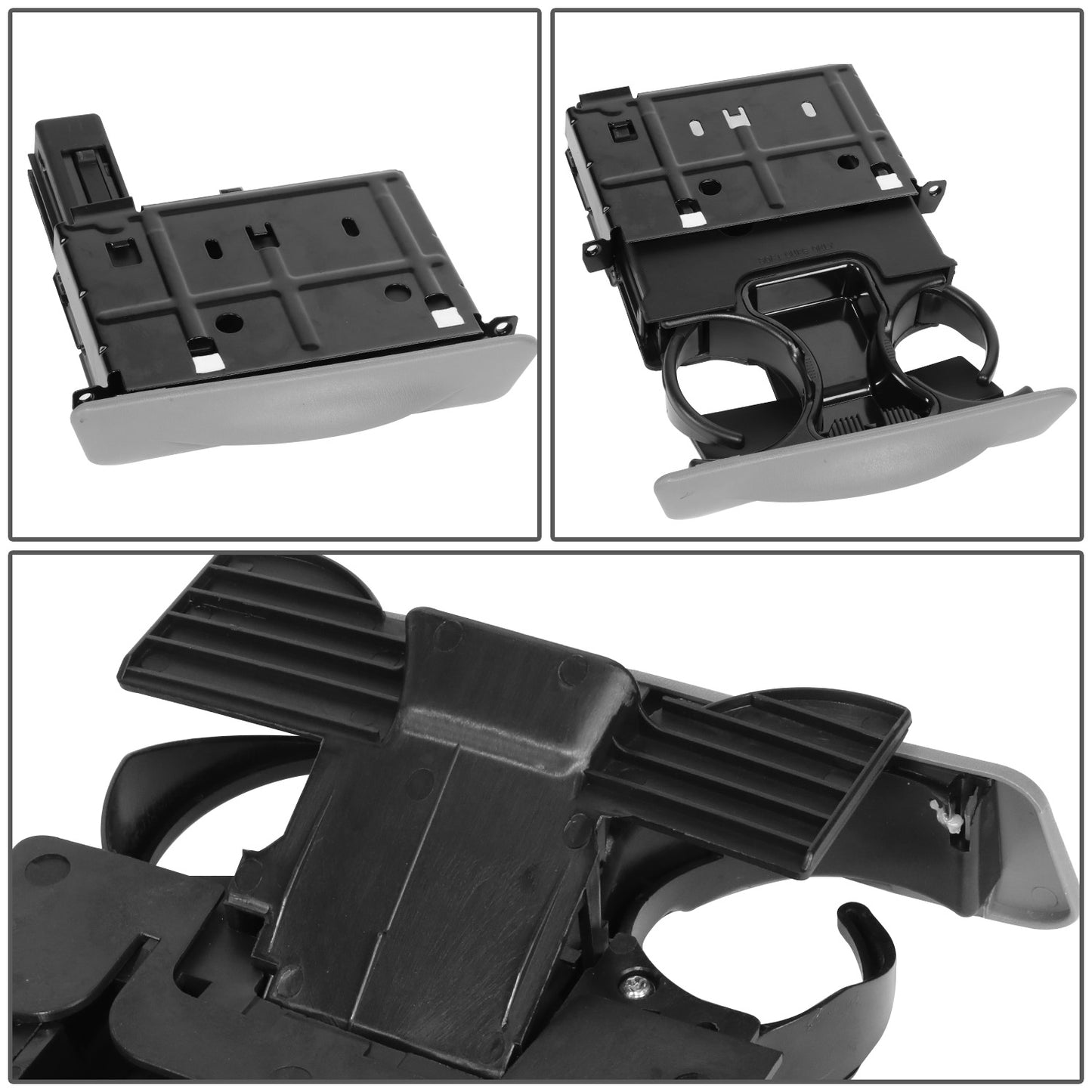 nan DASH BOARD CUP HOLDER INSERT - 99-04 FORD F-250, F-350, F-450, F-550 SUPER DUTY / 00-04 FORD EXCURSION - TEXTURED - GRAY