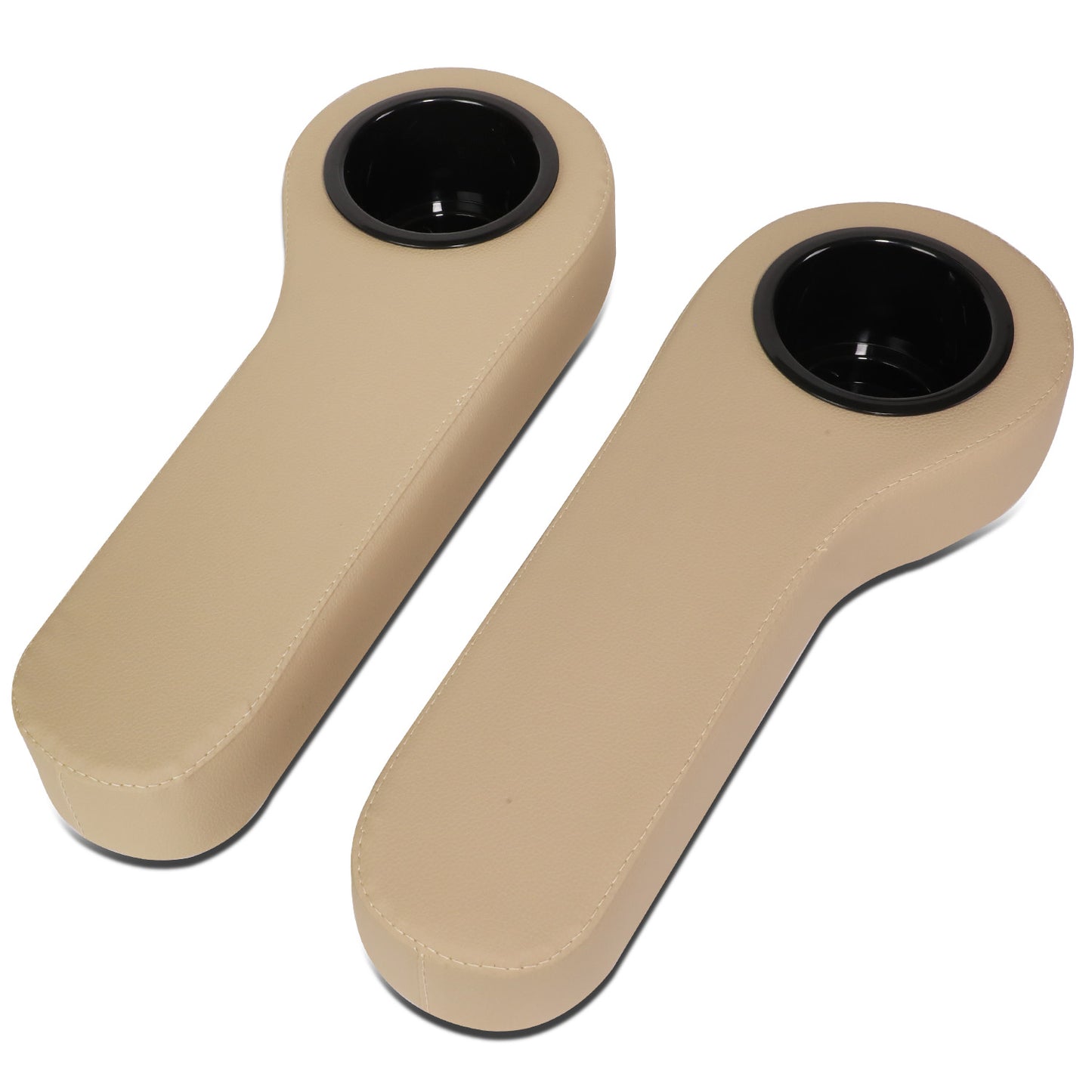 nan SEAT CUP HOLDER / ARMREST - EZGO/CLUB CAR/YAMAHA GOLF CARTS - FITS MODELS WITH1" WIDE SQUARE TUBE RAILS IN THE REAR SEATS - BROWN