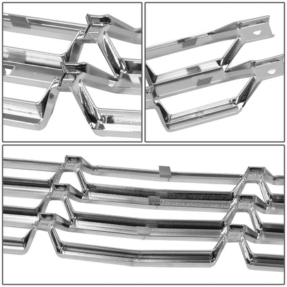 nan GRILLE OVERLAY INSERT - 2PCS - 16-18 CHEVY SILVERADO 1500 - FITS FACTORY STYLE HONEYCOMB GRILLE - CHROME