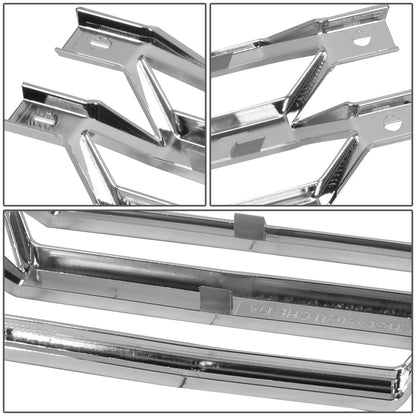 nan GRILLE OVERLAY INSERT - 2PCS - 16-18 CHEVY SILVERADO 1500 - FITS FACTORY STYLE HONEYCOMB GRILLE - CHROME