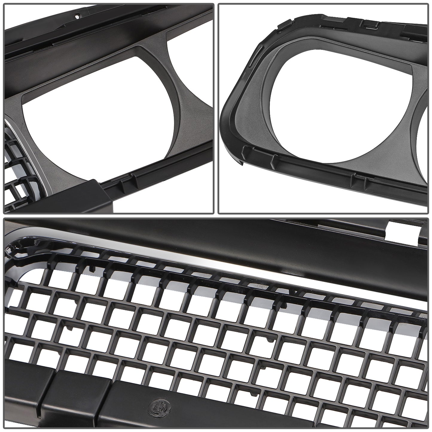 nan FRONT BUMPER GRILLE - 08-14 DODGE CHALLENGER - MATTE BLACK