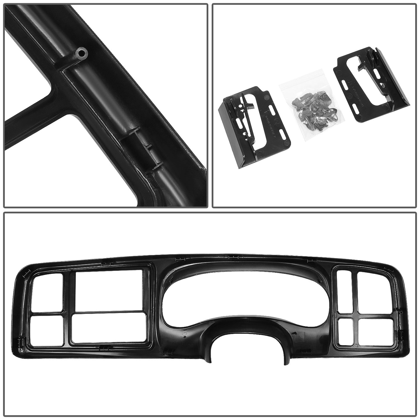 nan CLUSTER INSTRUMENT PANEL BEZEL TRIM - 99-00 CADILLAC ESCALADE / 2002 CADILLAC ESCALADE, EXT. CHEVY AVALANCHE 1500, AVALANCHE 2500 / 99-02 CHEVY SILVERADO 1500, SILVERADO 1500HD, SILVERADO 2500, CHEVY SUBURBAN, CHEVY TAHOE, GMC SIERRA 1500, SIERRA