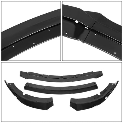nan FRONT BUMPER SPLITTER - 15-20 DODGE CHARGER SRT - 4PCS - V2 STYLE - BLACK