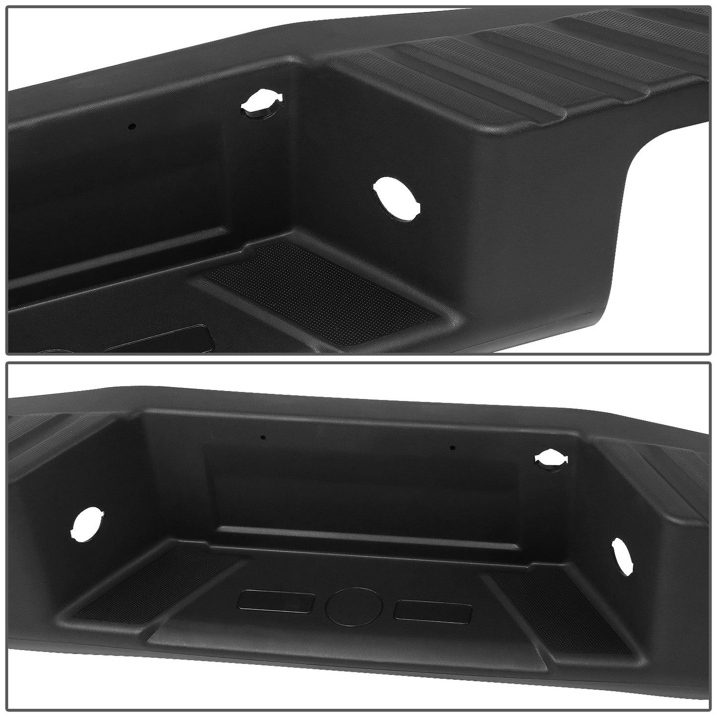 nan REAR BUMPER STEP PROTECTOR - 09-14 FORD F-150 - FITS STYLESIDE MODELS WITH TOWING PACKAGE - FITS MODELS WITHOUT PARKING ASSIST SENSORS - TEXTURED - BLACK