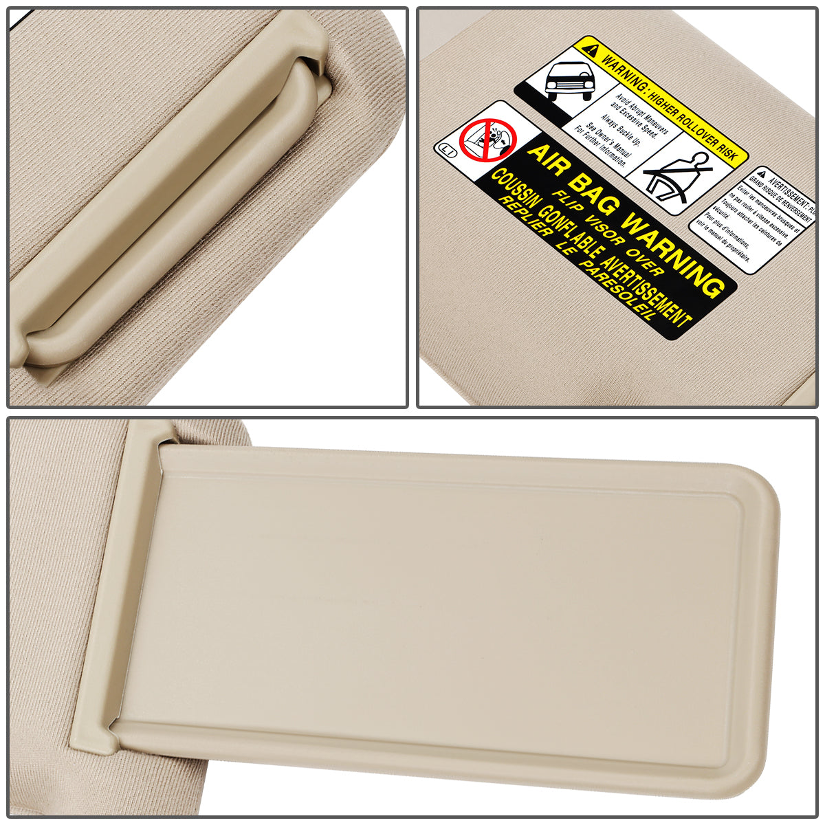 nan SUN VISOR - 05-15 TOYOTA TACOMA DOUBLE CAB (CREW CAB) - BEIGE / TAN