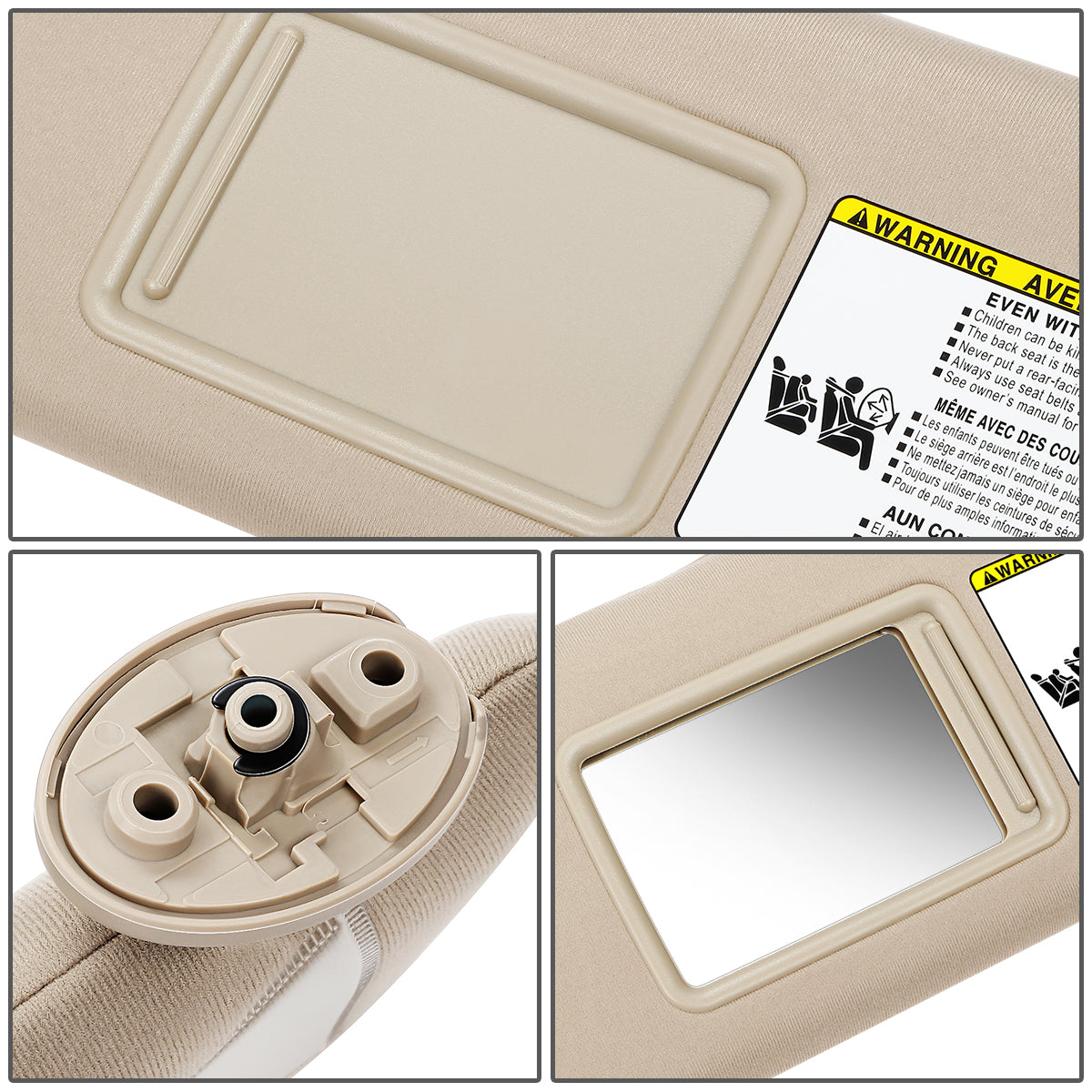 nan SUN VISOR - 05-15 TOYOTA TACOMA DOUBLE CAB (CREW CAB) - BEIGE / TAN