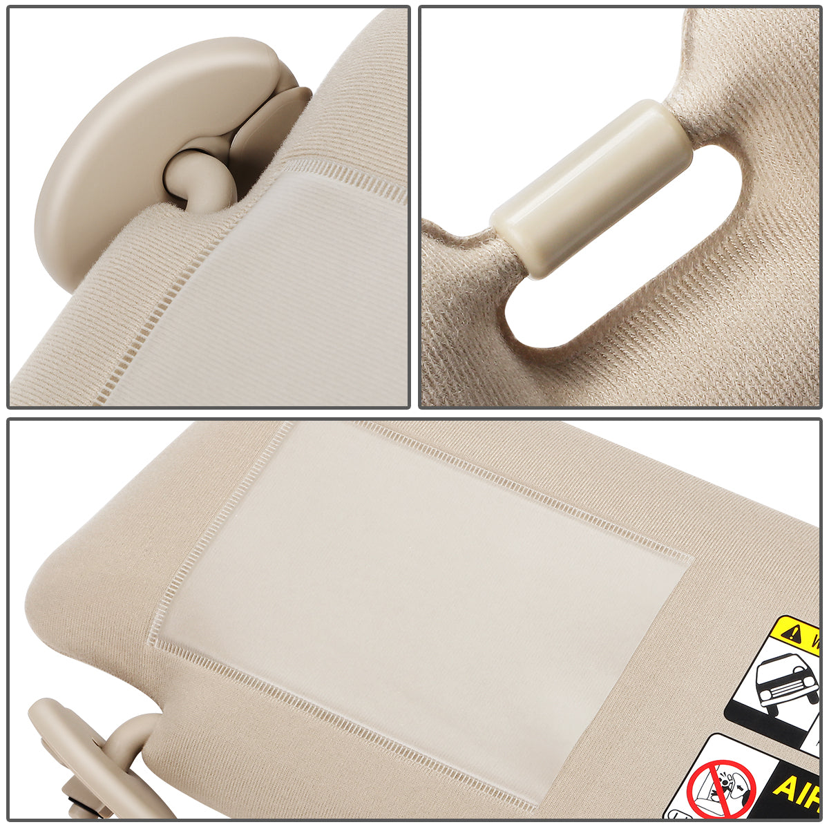 nan SUN VISOR - 05-15 TOYOTA TACOMA DOUBLE CAB (CREW CAB) - BEIGE / TAN