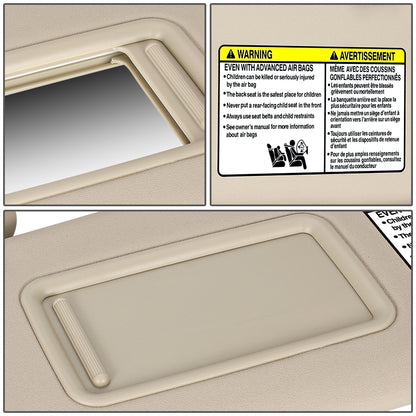 nan SUN VISOR - 10-13 TOYOTA HIGHLANDER - FITS MODELS WITH SUN ROOF ONLY - BEIGE / TAN