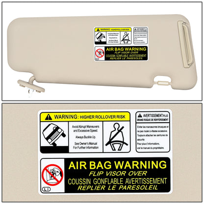 nan SUN VISOR - 10-13 TOYOTA HIGHLANDER - FITS MODELS WITH SUN ROOF ONLY - BEIGE / TAN