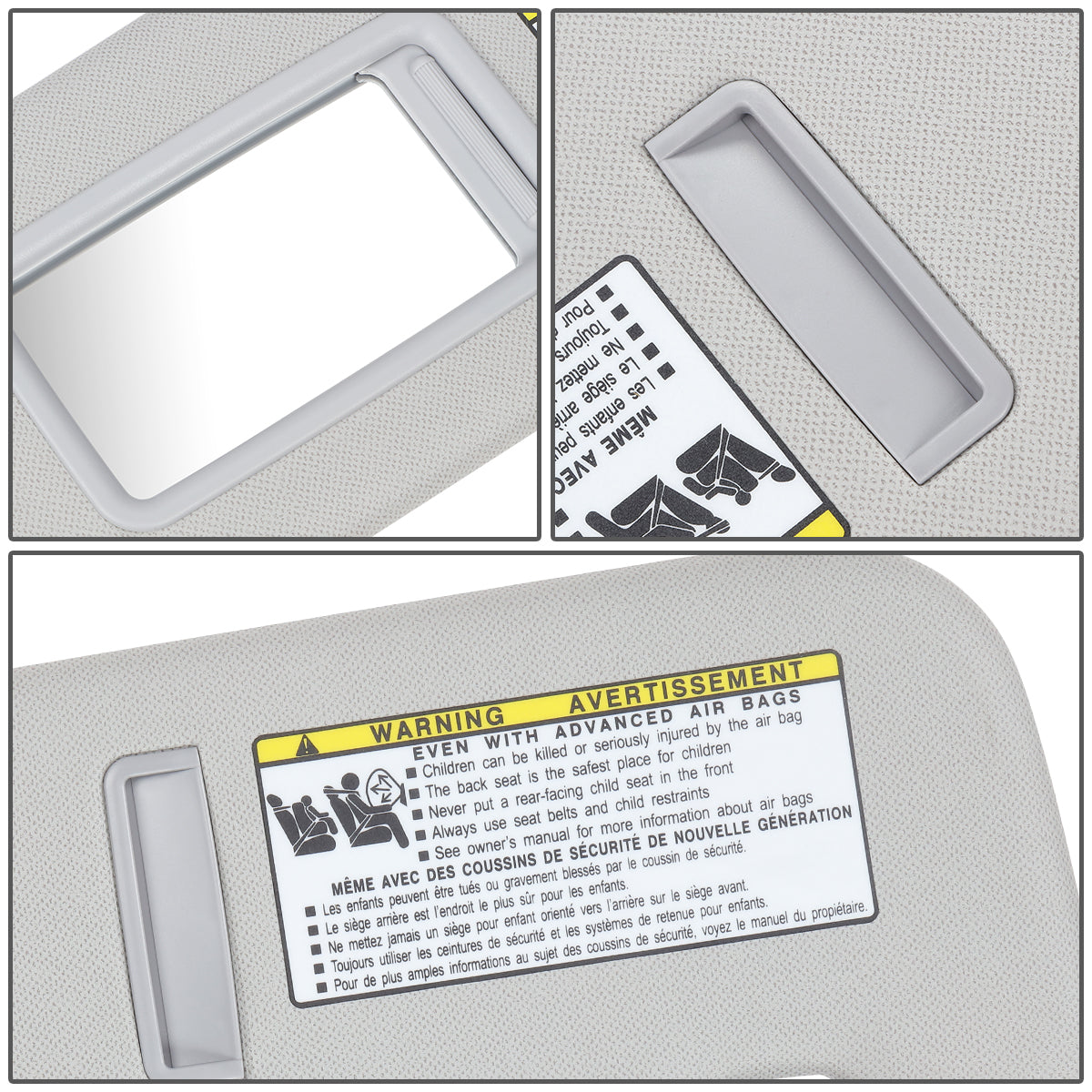 nan SUN VISOR - 11-14 HYUNDAI ELANTRA - GRAY