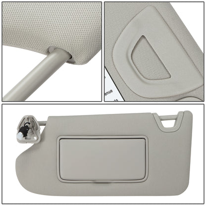 nan SUN VISOR - 13-18 NISSAN ALTIMA - FITS MODELS WITH LIGHTED MIRROR - GRAY