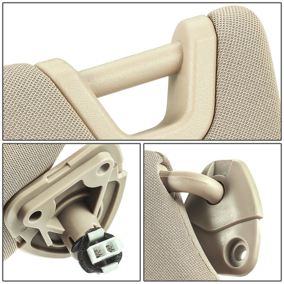 nan SUN VISOR - 13-18 NISSAN ALTIMA - FITS MODELS WITH LIGHTED MIRROR - BEIGE / TAN