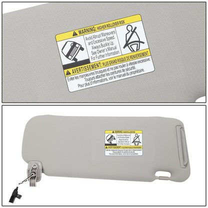 nan SUN VISOR - 10-15 MAZDA CX-9 - FITS MODELS WITH LIGHTED MIRROR - GRAY