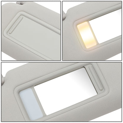 nan SUN VISOR - 10-15 MAZDA CX-9 - FITS MODELS WITH LIGHTED MIRROR - GRAY