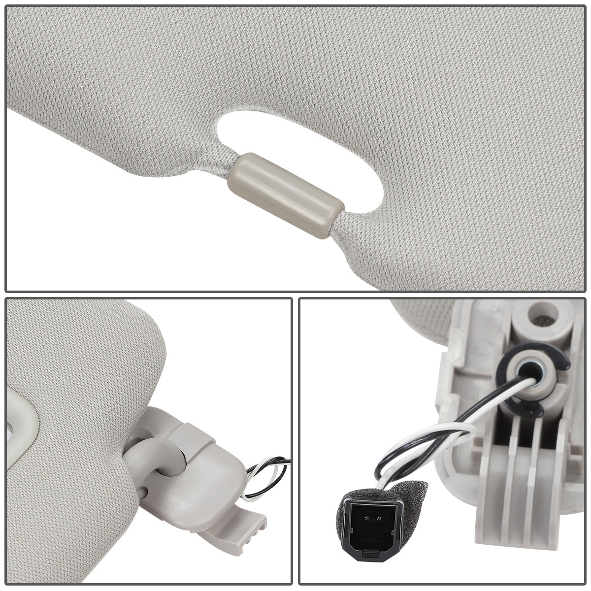 nan SUN VISOR - 10-15 MAZDA CX-9 - FITS MODELS WITH LIGHTED MIRROR - GRAY