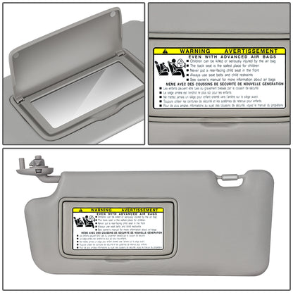 nan SUN VISOR - 12-15 HONDA CIVIC - CLEAR GRAY