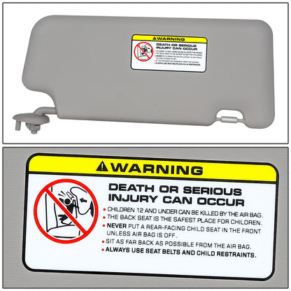 nan SUN VISOR - 12-15 HONDA CIVIC - CLEAR GRAY