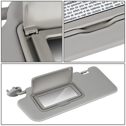 nan SUN VISOR - 12-15 HONDA CIVIC - CLEAR GRAY