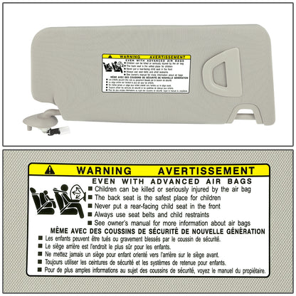 nan SUN VISOR - 08-10 HONDA ACCORD/10-11 HONDA ACCORD CROSSTOUR - WARM GREY
