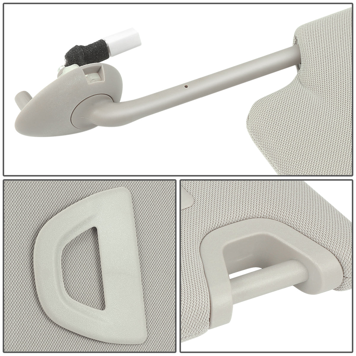 nan SUN VISOR - 08-10 HONDA ACCORD/10-11 HONDA ACCORD CROSSTOUR - WARM GREY