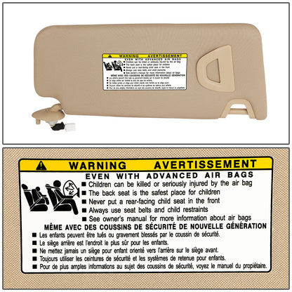nan SUN VISOR - 08-12 HONDA ACCORD - TAN