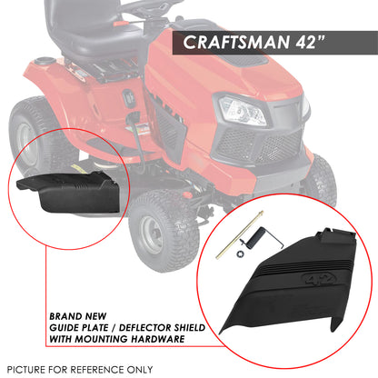 nan GUIDE PLATE - NEW 42" DEFLECTOR SHIELD W/MOUNTING HARDWARE 130968 532130968 FOR CRAFTSMAN