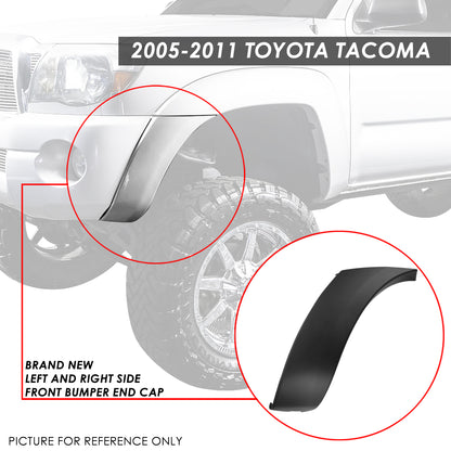 nan BUMPER INSERTS & COVERS - 05-11 TOYOTA TACOMA BASE, PRE RUNNER - EXCLUDES X-RUNNER FRONT BUMPER - ABS PLASTIC/RUBBER - PRIMERED BLACK