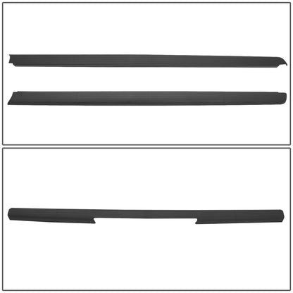 nan TRUCK BED WADES - 05-14 NISSAN FRONTIER WITH 73.3" BED - POLYCARBONATE - TEXTURED BLACK