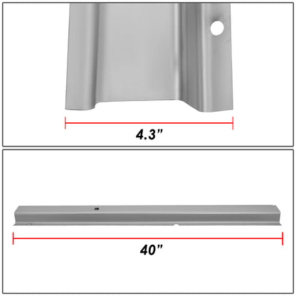 nan ROCKER PANELS - 00-05 FORD EXCURSION - CUTTING / TRIMMING / WELDING REQUIRED FOR INSTALLATION - STAMPED STEEL - BARE METALLIC