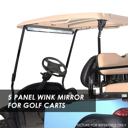nan GOLF CART MIRRORS - EZGO, CLUB CARS AND YAMAHA GOLF CARTS - ABS PLASTIC / GLASS - TEXTURED BLACK