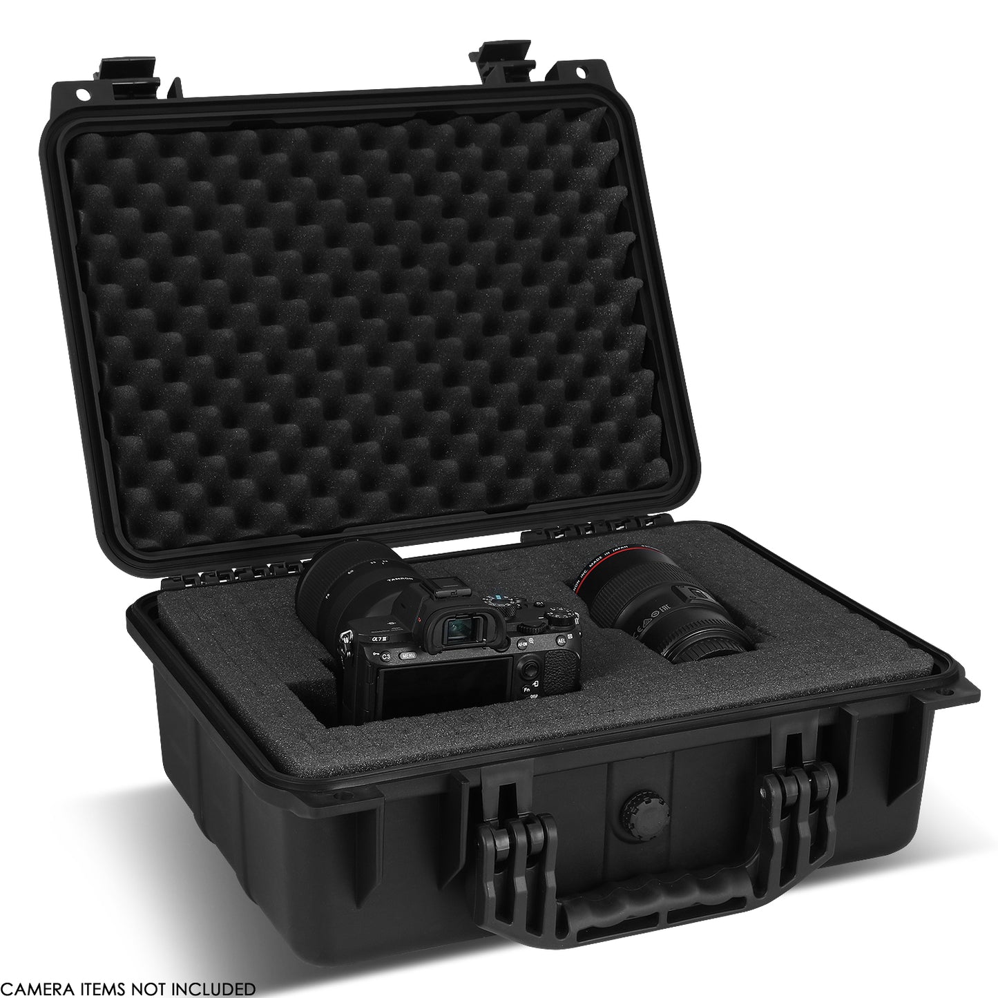 nan CARRYING CASES - 14-3/4" W X 10-1/2" X 5" - POLYPROPYLENE / RUBBER / FOAM - MATTE BLACK