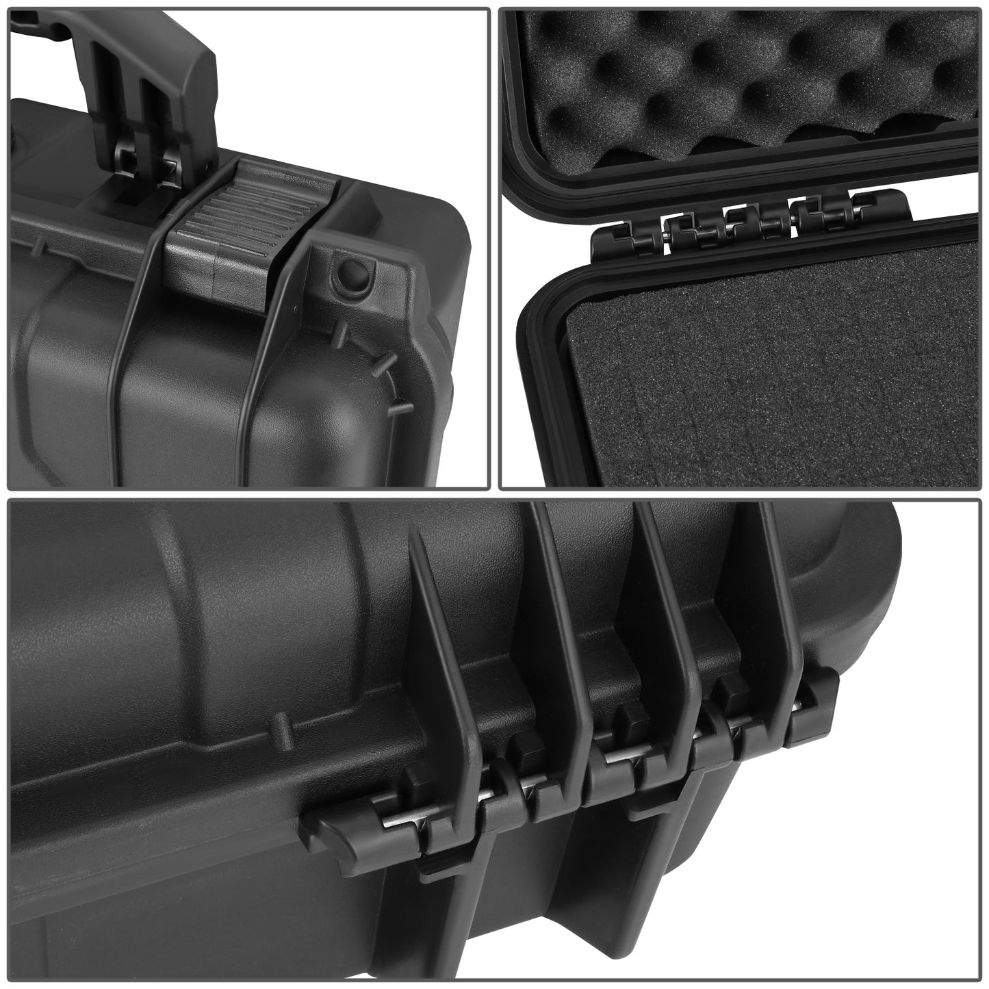 nan CARRYING CASES - 14-3/4" W X 10-1/2" X 5" - POLYPROPYLENE / RUBBER / FOAM - MATTE BLACK