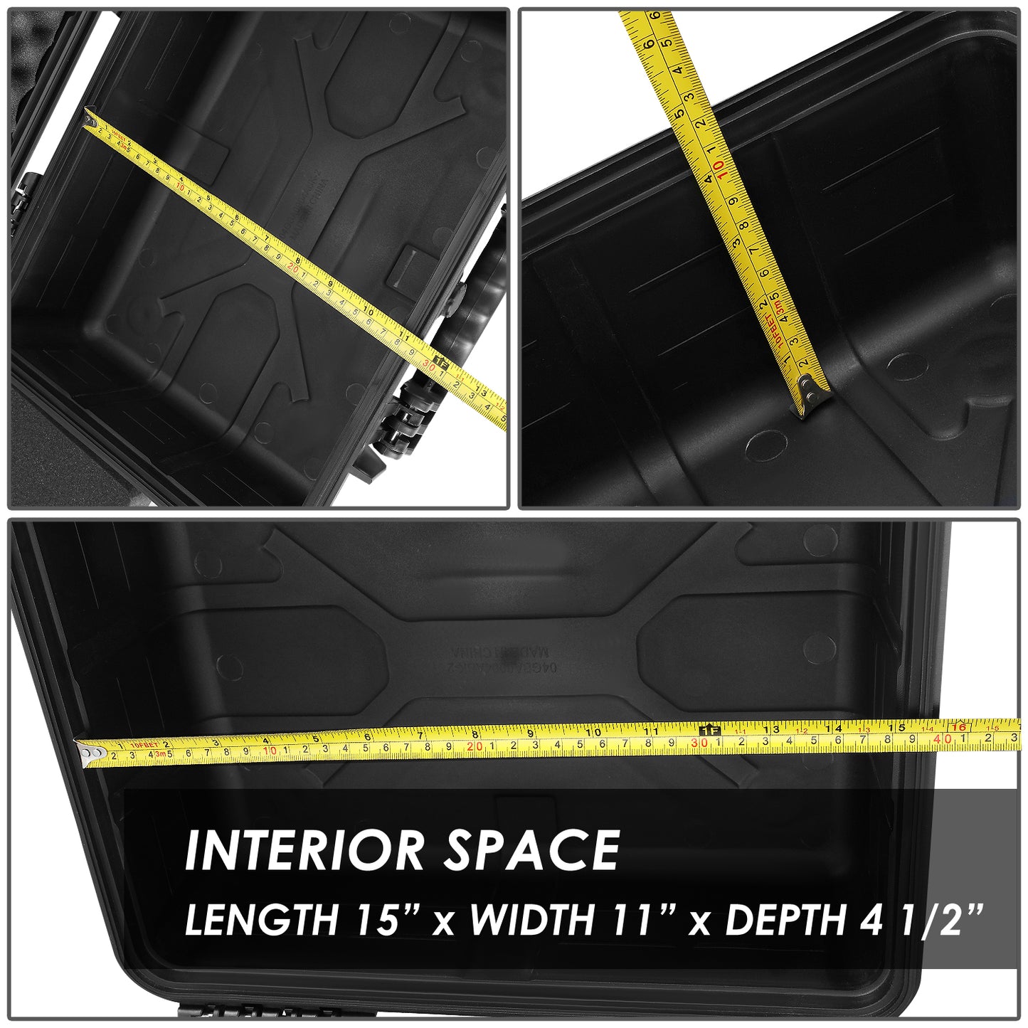 nan CARRYING CASES - 14-3/4" W X 10-1/2" X 5" - POLYPROPYLENE / RUBBER / FOAM - MATTE BLACK