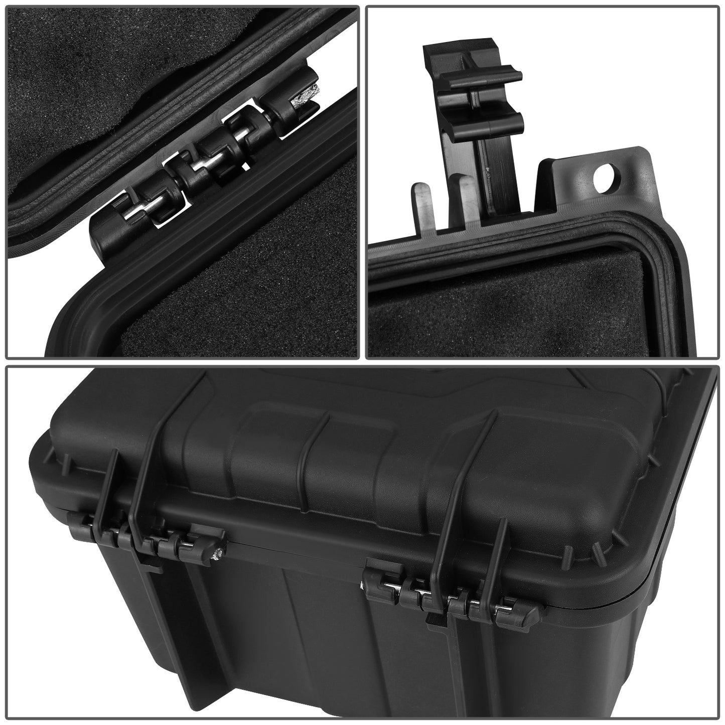 nan CARRYING CASES - 9-1/2" W X 7-1/2" L X 6-3/4" D - POLYPROPYLENE / RUBBER / FOAM - MATTE BLACK