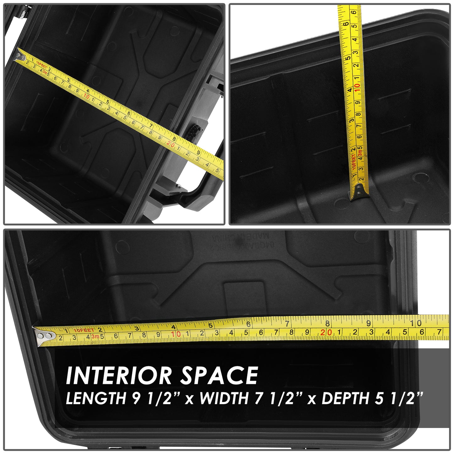 nan CARRYING CASES - 9-1/2" W X 7-1/2" L X 6-3/4" D - POLYPROPYLENE / RUBBER / FOAM - MATTE BLACK