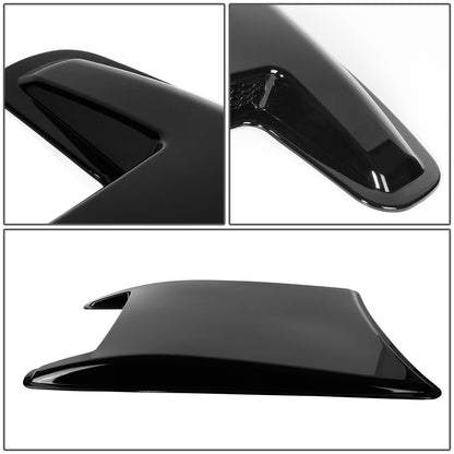 nan HOOD SCOOPS & VENTS - VEHICLES WITH 25-1/2" (SIDE TO SIDE) X 28" (FRONT TO BACK) GENERALLY FLAT HOOD - ABS PLASTIC - PAINTED BLACK