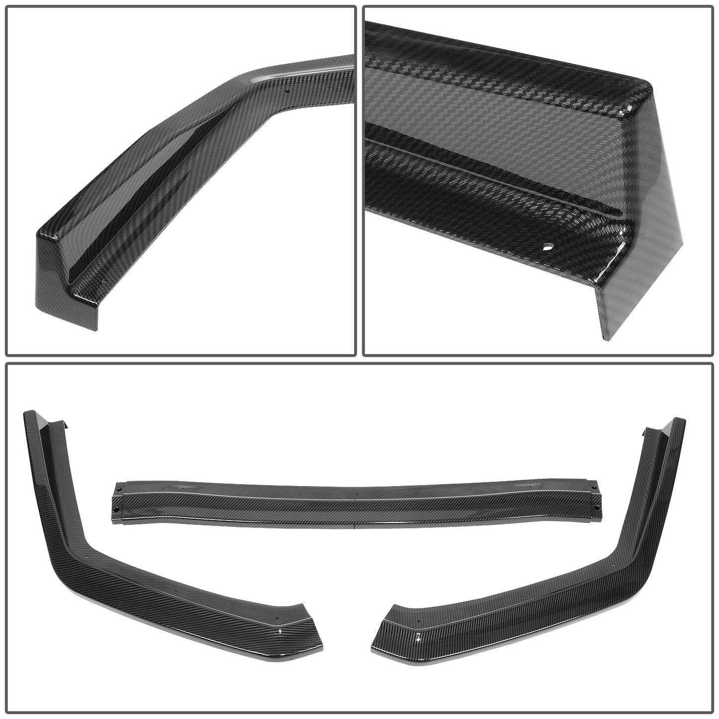 nan BODY KIT - FRONT BUMPER LIP - 15-20 SUBARU WRX / STI SEDAN - ABS PLASTIC - BLACK