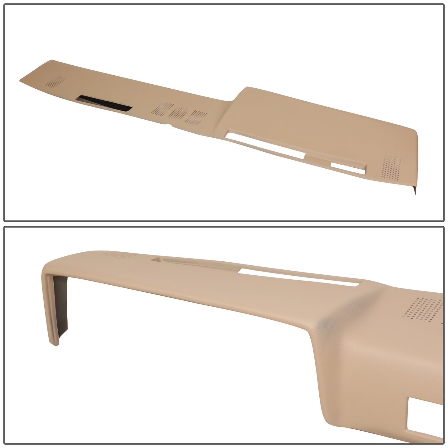 nan DASH COVERS - MOLDED DASH CAP COVER OVERLAY - 81-91 CHEVY GMC C/K/V/R BLAZER - ABS PLASTIC - TEXTURED NEUTRAL