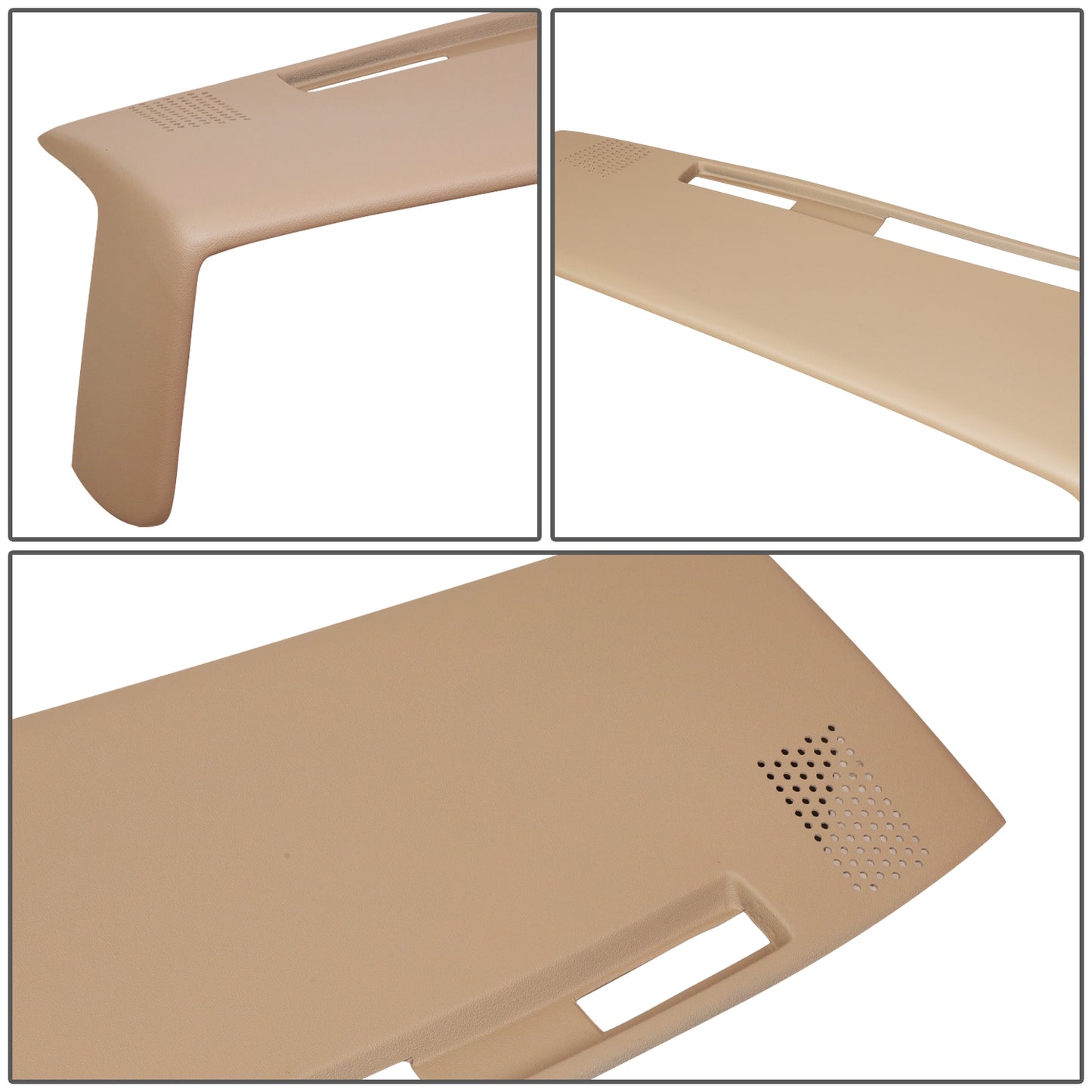 nan DASH COVERS - MOLDED DASH CAP COVER OVERLAY - 81-91 CHEVY GMC C/K/V/R BLAZER - ABS PLASTIC - TEXTURED NEUTRAL