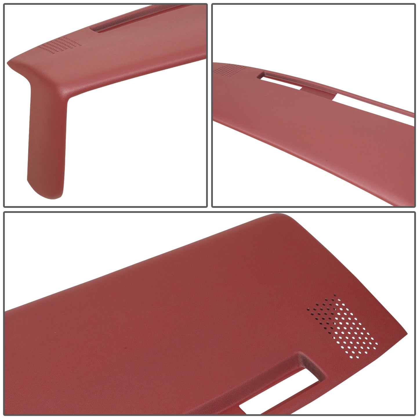 nan DASH COVERS - MOLDED DASH CAP COVER OVERLAY - 81-91 CHEVY GMC C/K/V/R BLAZER - ABS PLASTIC - TEXTURED MAROON