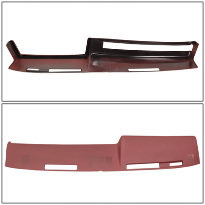nan DASH COVERS - MOLDED DASH CAP COVER OVERLAY - 81-91 CHEVY GMC C/K/V/R BLAZER - ABS PLASTIC - TEXTURED MAROON