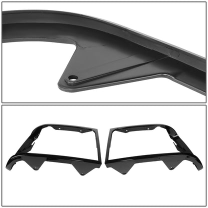 nan HEADLIGHT BEZELS - 92-96 FORD BRONCO/92-97 FORD F SUPER DUTY/92-96 FORD F-150/92-97 FORD F-250/92-97 FORD F-350/92-96 FORD F53/ 92-96 FORD F59 - ABS PLASTIC - GLOSSY BLACK