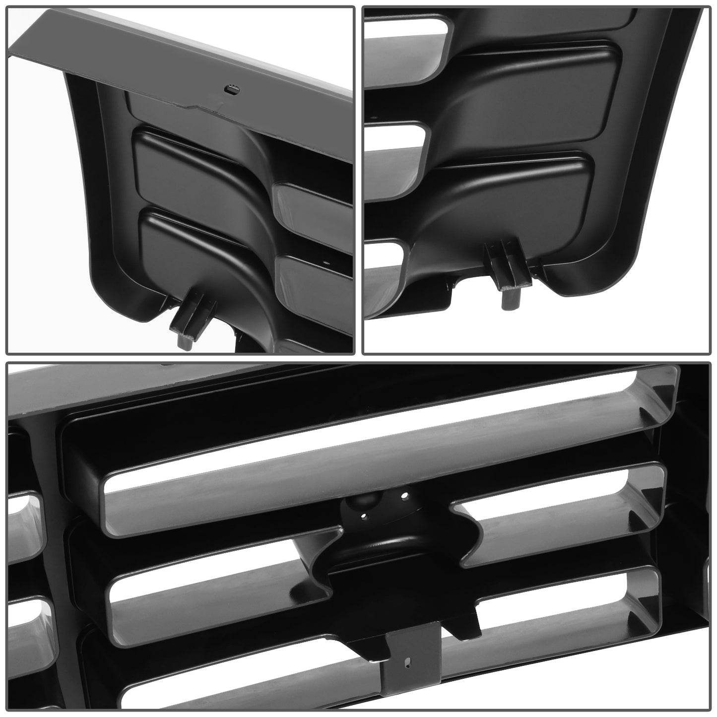 nan GRILLES - 92-96 FORD BRONCO/92-97 FORD F SUPER DUTY/92-96 FORD F-150/92-97 FORD F-250/92-97 FORD F-350/92-96 FORD F53/92-96 FORD F59 - ABS PLASTIC - GLOSSY BLACK