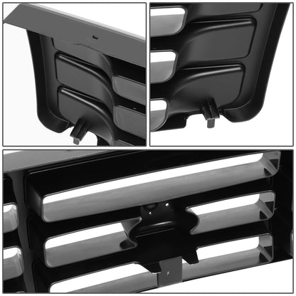 nan GRILLES - 92-96 FORD BRONCO/92-97 FORD F SUPER DUTY/92-96 FORD F-150/92-97 FORD F-250/92-97 FORD F-350/92-96 FORD F53/92-96 FORD F59 - ABS PLASTIC - GLOSSY BLACK