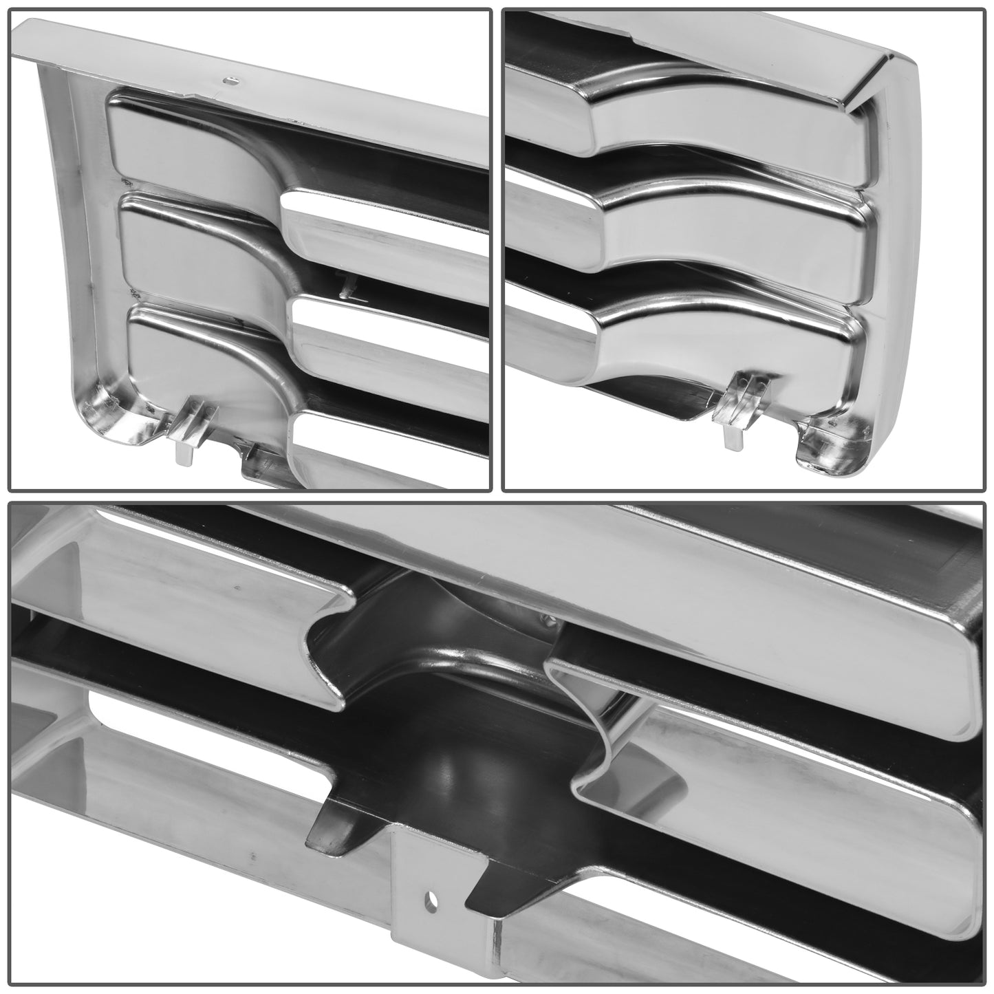 nan GRILLES - 92-96 FORD BRONCO/92-97 FORD F SUPER DUTY/92-96 FORD F-150/92-97 FORD F-250/92-97 FORD F-350/92-96 FORD F53/92-96 FORD F59 - ABS PLASTIC - POLISHED CHROME