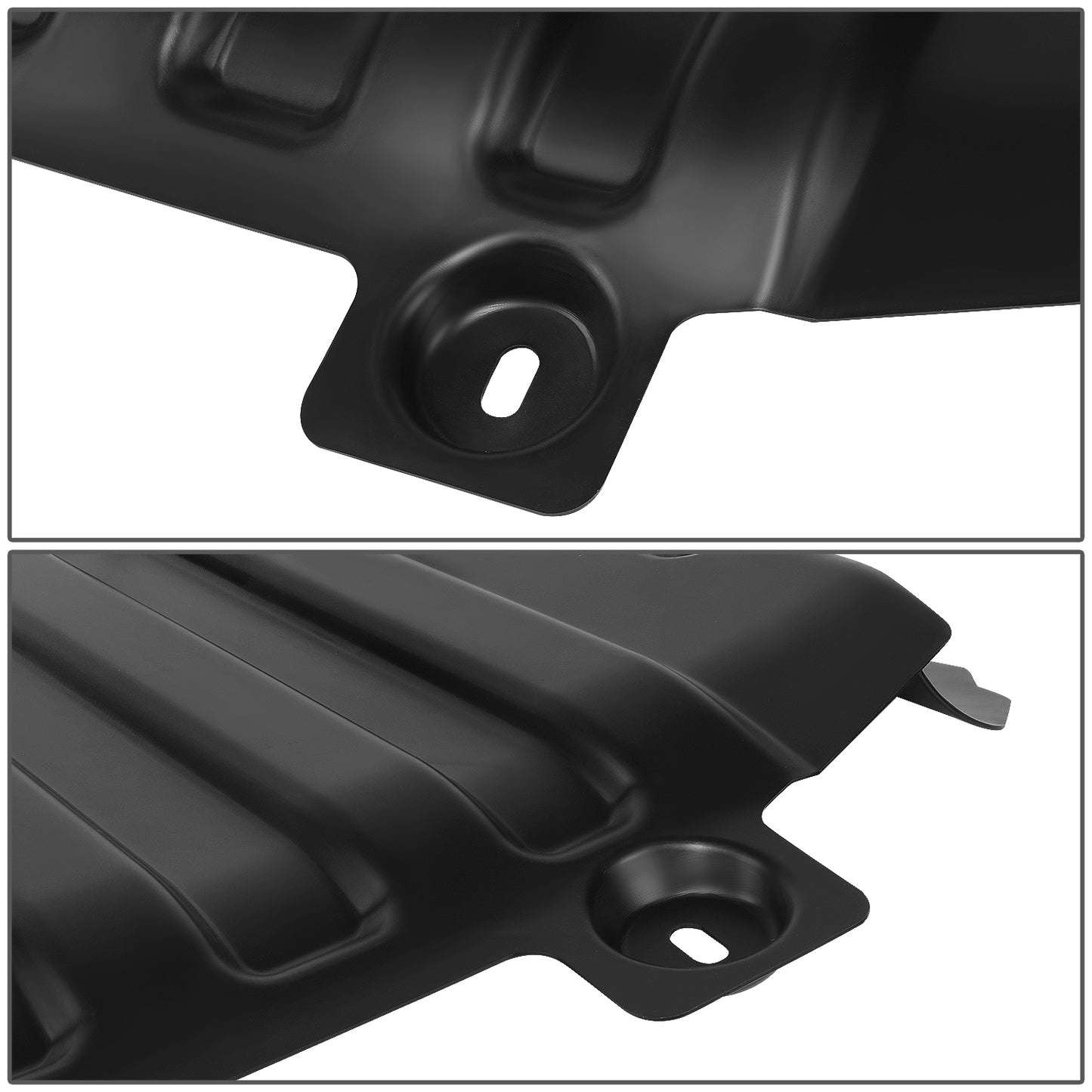 nan ENGINE SPLASH SHIELDS - LOWER ENGINE SPLASH SHIELD - 07-14 ESCALADE SILVERADO SIERRA YUKON - ABS PLASTIC - BARE BLACK